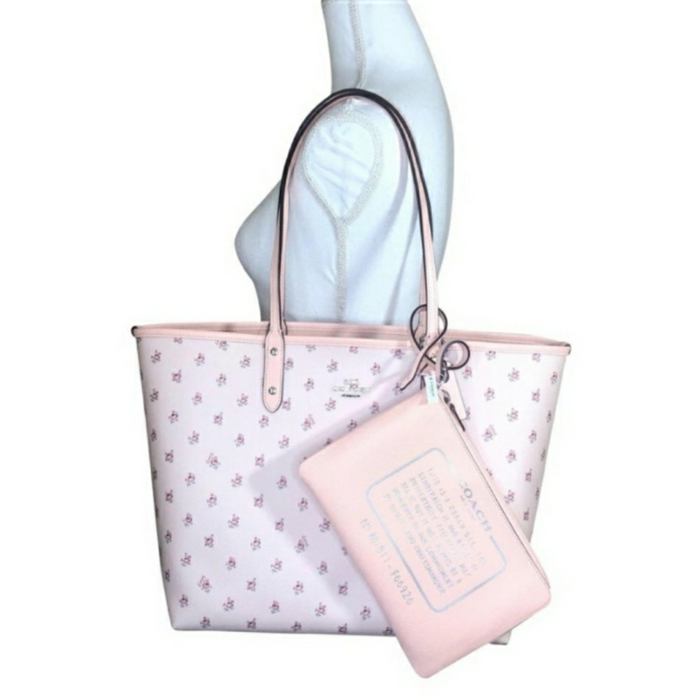 Coach Ditsy Floral Reversible City Tote Pur